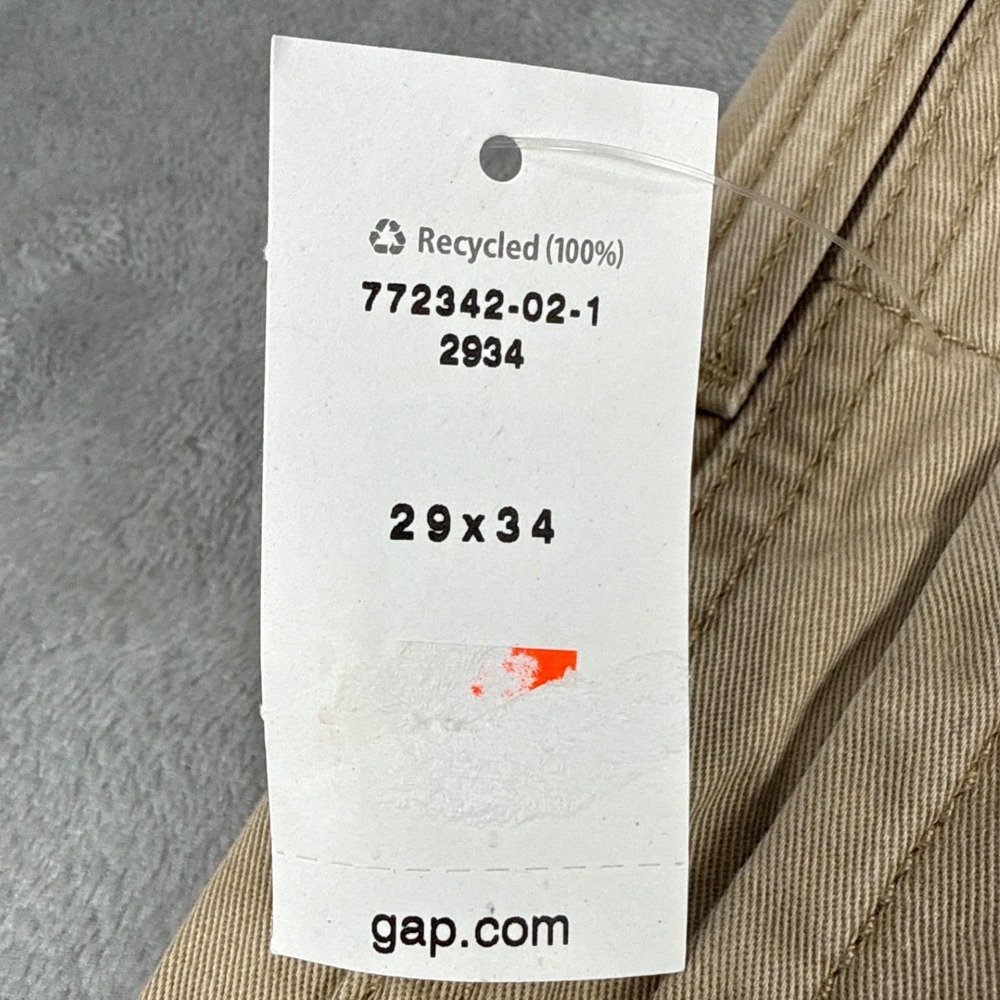 Gap Khakis Vintage Standard Fit Tan Chino Pants Mens 29x34 New NWT 772342-02-1 - Picture 2 of 8